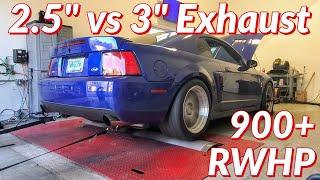 2.5" vs 3" Exhaust = More Power? | 900+ WHP 03 Whipple Cobra Terminator