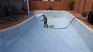 Ecofinish swimming pool resurfacing. Swimming pool restoration. Atlas swimming pools.