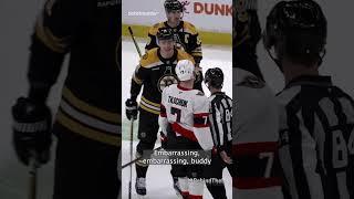 Nikita Zadorov v. Brady Tkachuk. On the mic. Enjoy.