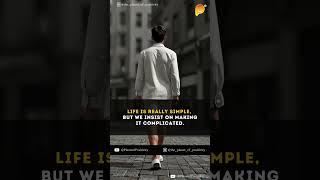 Life is Simple – Don't Overcomplicate It! Motivational quotes #shorts