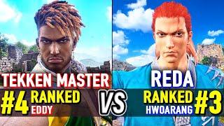 T8  TEKKEN MASTER (#4 Ranked Eddy) vs REDA (#3 Ranked Hwoarang)  Tekken 8 High Level Gameplay