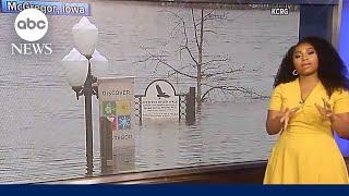 Flood warning is in effect from St. Louis to the Twin Cities