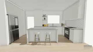 Alfredton  Contemporary Kitchen 3D Walkthrough - Advanced Cabinetry