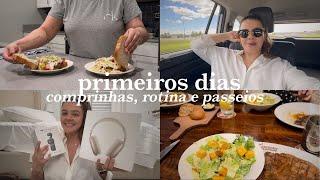 Comprinhas do primeiro dia, preparando jantar, rotina viajando e conhecendo restaurante em Orlando