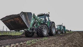 3 mal Fendt Vario am Kompost streuen