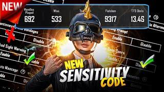 BGMI BEST  SENSITIVITY SETTINGS | BGMI SENSITIVITY CODE TODAY | BGMI ZERO RECOIL SENSITIVITY CODE