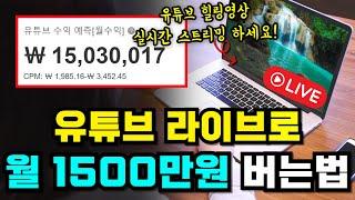 유튜브힐링영상 제작해서 부업으로 월 1500만원 버는법 (라이브 돌리기, AI사용X)