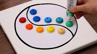 The Easiest Way to Painting 7PM & 3AM｜Painting For Beginners (1423)｜Oddly Satisfying