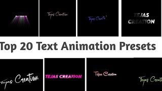 Top 20 Alight Motion Text Animation Presets |AlightMotion Preset Download Free  text presets