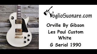 1990 Orville By Gibson Les Paul White Custom G Serial Made in Terada