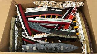 Review and sinking video of Ships from the Box. Titanic, HMHS Britannic, Gold Titanic, Fitzgerald!