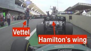 Vettel: "I'm gonna touch Hamilton's rear wing"