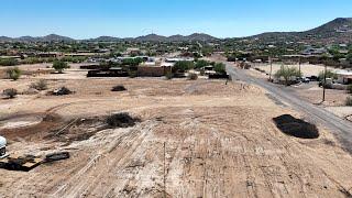Aerial Video of Five, 1-Acre Lots in the Rural Community of Desert Hills in North Phoenix