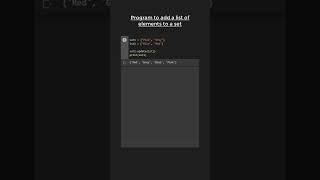 That's how you add list of elements to a set in Python 