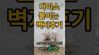 다이소 붙이는 실크벽지 사용후기(구축 전셋집 인테리어)