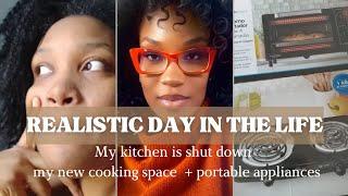 Day In The Life: Kitchen DISASTER! My ENTIRE kitchen shut down + Portable Appliances Survival Hacks