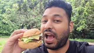 Trying out a PLANT based Burger