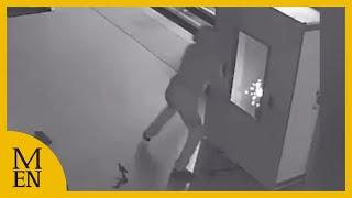 CCTV captures moment thief blows up ATM before stealing £100,000