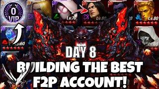 BUILDING BEST FREE TO PLAY (F2P) ACCOUNT (DAY 8) + Account Reviews & Roasts I Marvel Future Fight