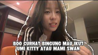 BOO BINGUNG MAU IKUT UMI KITTY ATAU MAMI SWAN @CrispyCendy #swansage #kitty #cendy #boo