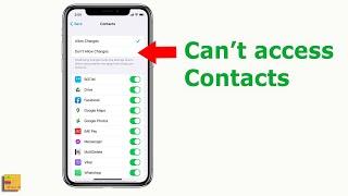 New apps can't access contacts on iPhone | Apps not showing in Contact list iPhone | How to fix