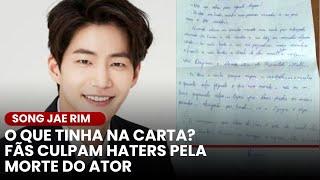 Song Jae Rim: O que tinha na carta deixada; ator era perseguido nas redes por haters