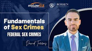 Federal Sex Crimes explained by a Federal Criminal Defense Lawyer, David Tarras