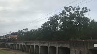 Watco Australia cattle train going past Thabebam.