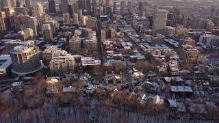 Montreal Mount Royal Winter Drone 4K 2022