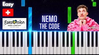 Nemo - The Code | Switzerland Eurovision 2024 | Easy Piano Tutorial  (chorus)