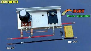 IGBT High Power Adjustable DC Power Power Supply, 0-60v 40A variable Power Supply with Single igbt