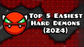 [2024] Top 5 Easiest Hard Demons in Geometry Dash