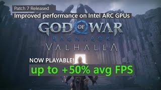 Intel ARC A750 God of War Ragnarök new patch 7 - 1080P / 1440P Test