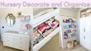 NURSERY DECORATE AND ORGANIZE WITH ME | Nursery Decorating | Organizing Ideas | Nurture& The Glider