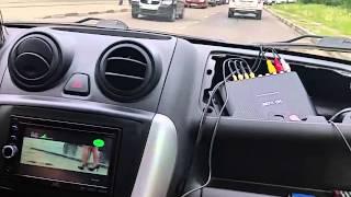 DVB-T2 CAR RECEIVER 4 ANTENNA / 4 TUNER ROAD TEST IN MOSCOW RUSSIA