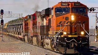 MASSIVE FREIGHT TRAINS 6 !!! (Military Train Chases & More! Needles Sub, CA)