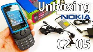 Nokia C2-05 Unboxing 4K with all original accessories RM-724 review