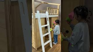 Treehouse bed that kids love, with plenty of storage space