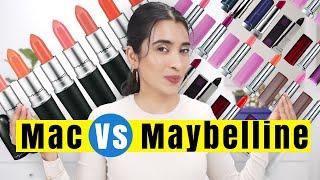 Mac Vs Maybelline Lipsticks | Are These Maybelline Lipsticks REALLY MAC Dupes? 