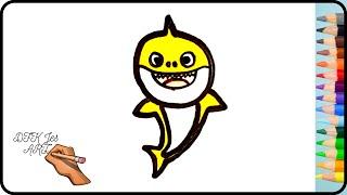 How to draw baby shark | Bola akulasini qanday chizish mumkin | DFK Jes ART