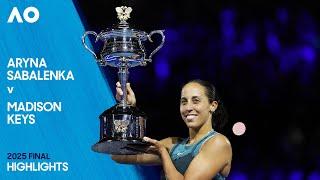 Aryna Sabalenka v Madison Keys Highlights | Australian Open 2025 Final