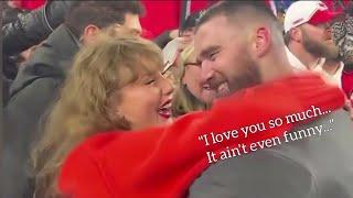 The FULL CONVERSATION Between Taylor Swift and Travis Kelce On The Football Field...