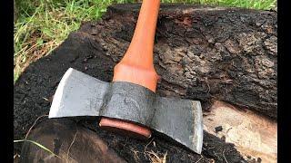 Forging a double bit axe