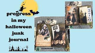 Sharing My Progress in my Halloween Junk Journal#junkjournalling #junkjournal #halloweenjournal