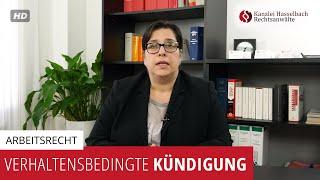 Voraussetzungen einer verhaltensbedingten Kündigung - Kanzlei Hasselbach