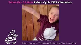 Team Rice 24 Hour Indoor Cycle 1363 Km  - Hear their inspiring Eosinophilic story