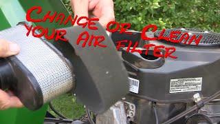 Change or clean your John Deere Air Filter, S240 model lawn mower.