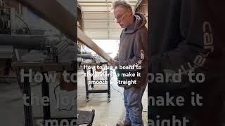 How To Run A Board To The Joiners To Make it Smooth & Straight #carpenter #carpentry #woodworking