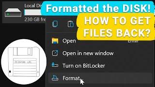  How to Recover Data After Formatting a Hard Disk, USB Drive or a Memory Card 