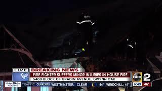 Firefighter injured while battling house fire in Gwynn Oaks